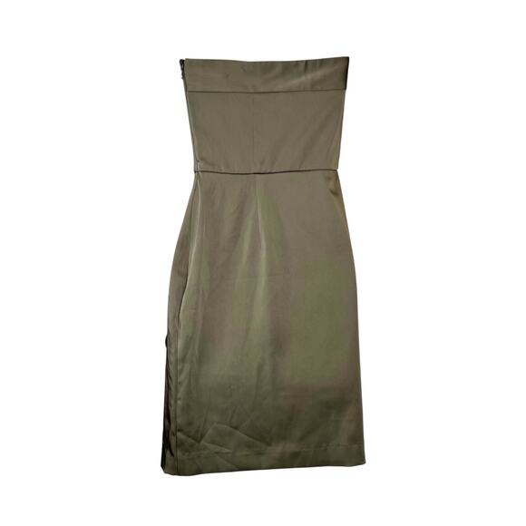 BANANA REPUBLIC Chiffon Cocktail Dress in Olive Green Size 6 - Picture 9 of 13